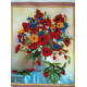 Bead Embroidery Kit on Art Canvas "Summer imagination"