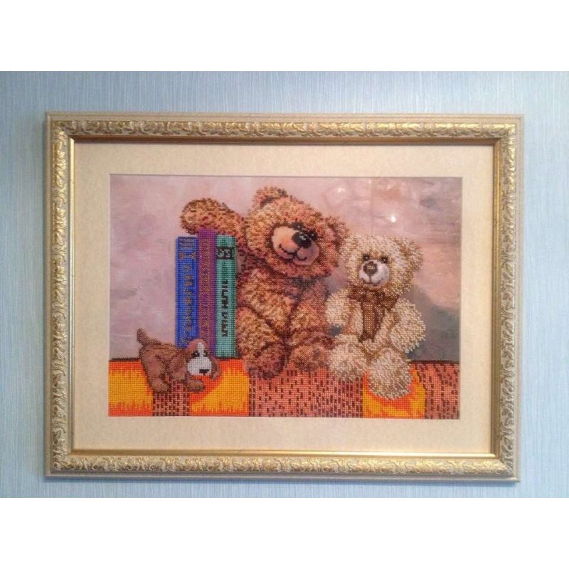 Bead Embroidery Kit on Art Canvas "Toys – 4"
