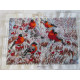 Bead Embroidery Kit on Art Canvas "Bullfinches"