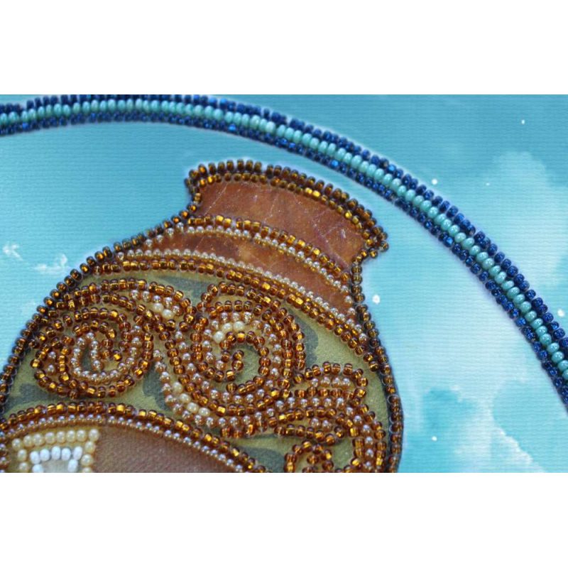 Bead Embroidery Kit on Art Canvas "Aquarius"