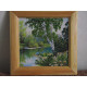 Bead Embroidery Pattern on Art Canvas "Birches"