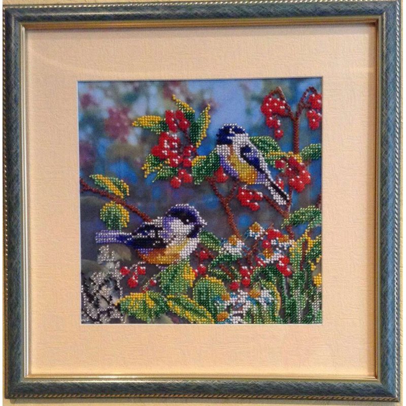 Bead Embroidery Pattern on Art Canvas "Morning Forest"