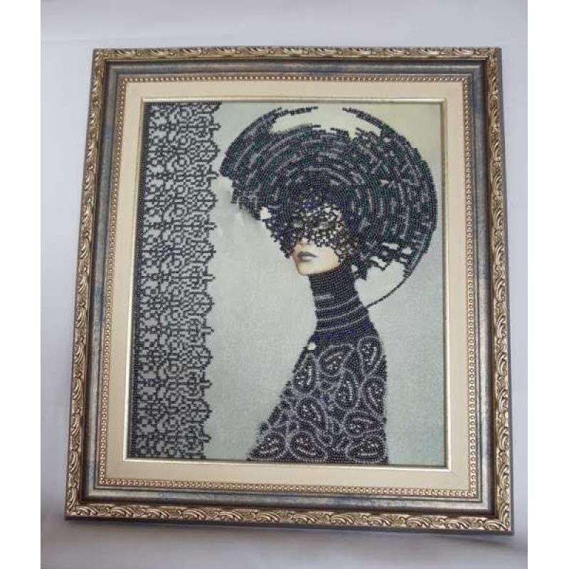 Bead Embroidery Kit on Art Canvas "Morgana"