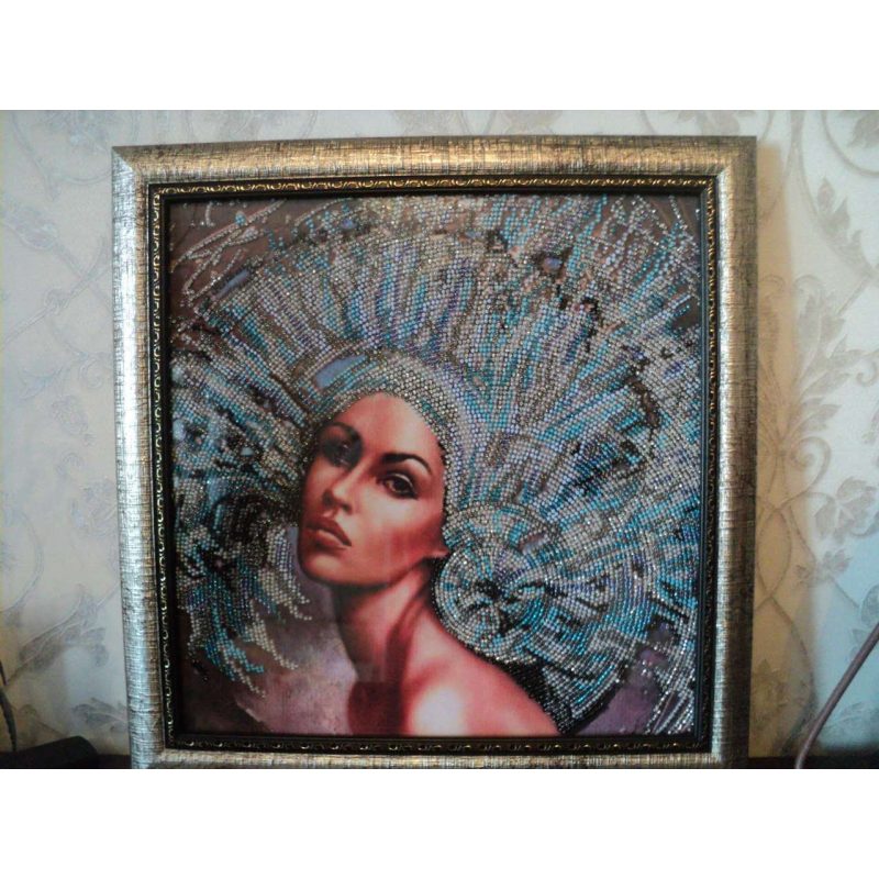 Bead Embroidery Kit on Art Canvas "The Four Elements – Air"