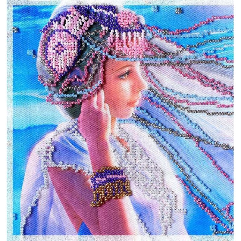 Bead Embroidery Pattern on Art Canvas "Roda"