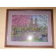 Bead Embroidery Kit on Art Canvas "Spring bloom"