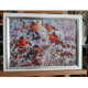 Bead Embroidery Kit on Art Canvas "Bullfinches"