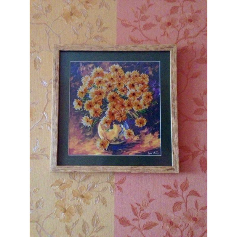 Bead Embroidery Pattern on Art Canvas "Breath of Autumn"