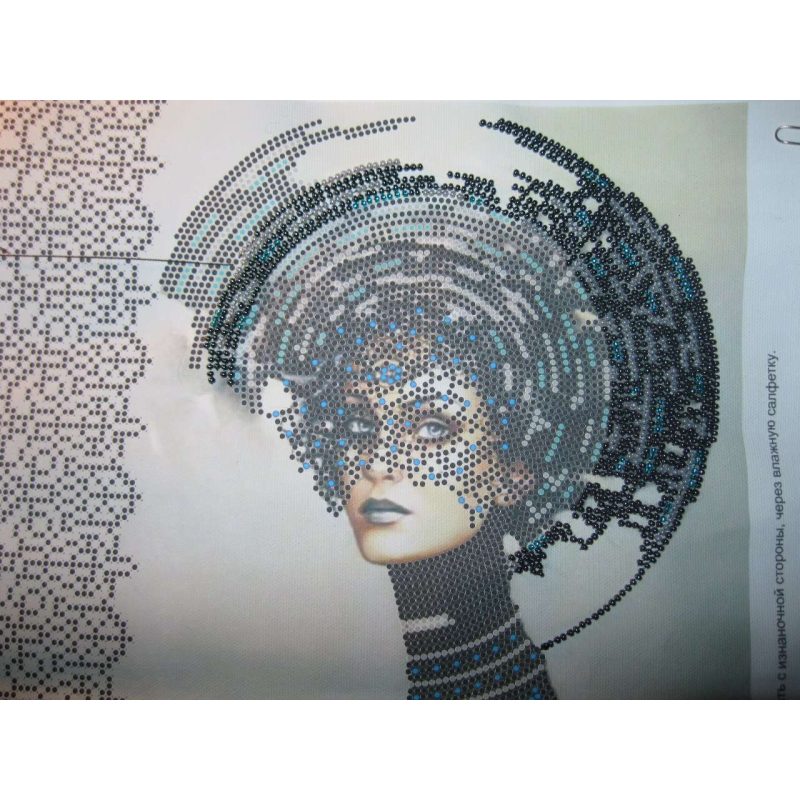 Bead Embroidery Kit on Art Canvas "Morgana"