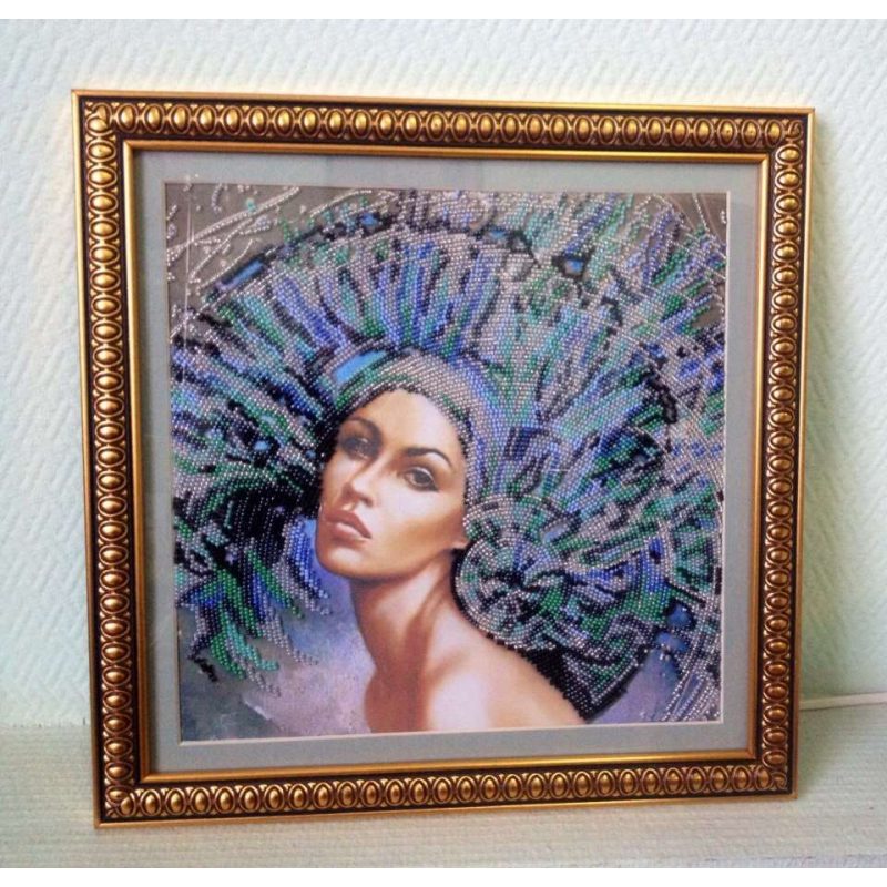 Bead Embroidery Kit on Art Canvas "The Four Elements – Air"