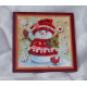 Mini Bead Embroidery Magnet Kit "Winter guest"