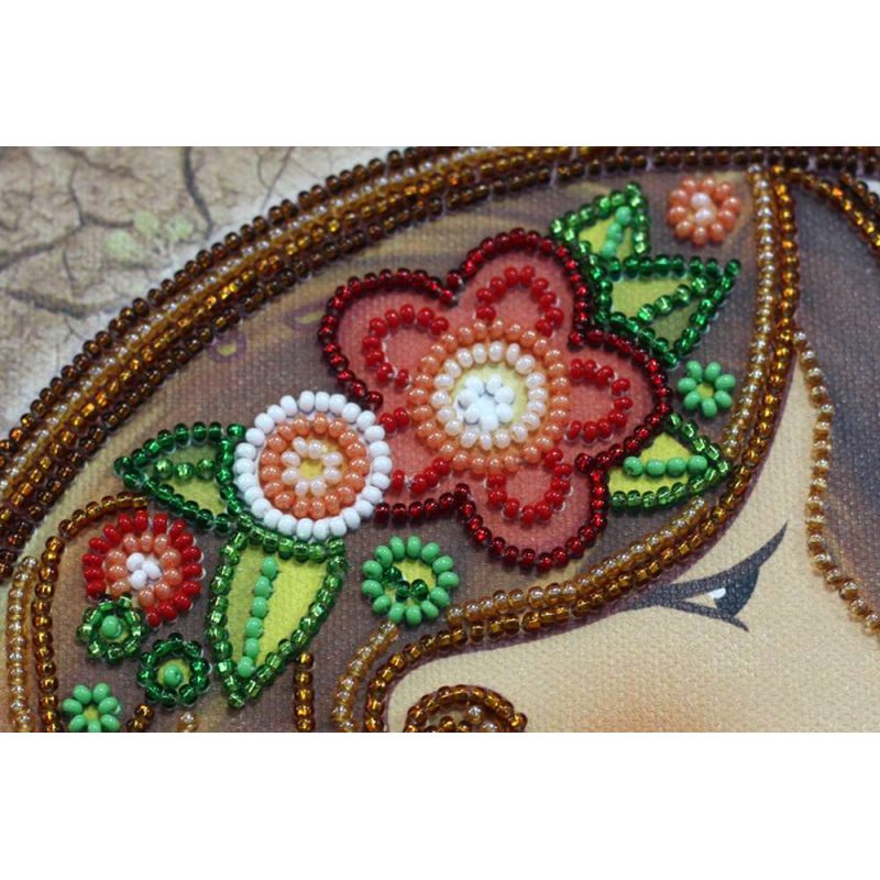 Bead Embroidery Kit on Art Canvas "Virgo"