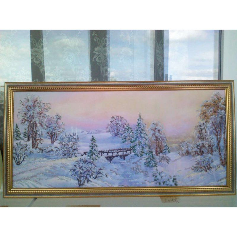 Bead Embroidery Kit on Art Canvas "Bewitched forest"