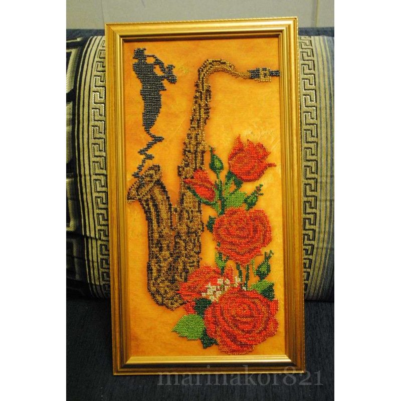 Bead Embroidery Kit on Art Canvas "Elegante"