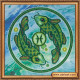 Bead Embroidery Kit on Art Canvas "Pisces"