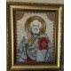 Icon Bead Embroidery Kit on Art Canvas "St. Nicholas"