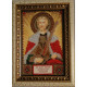 Mini Icon Bead Embroidery Kit on Art Canvas "St. Alexander"