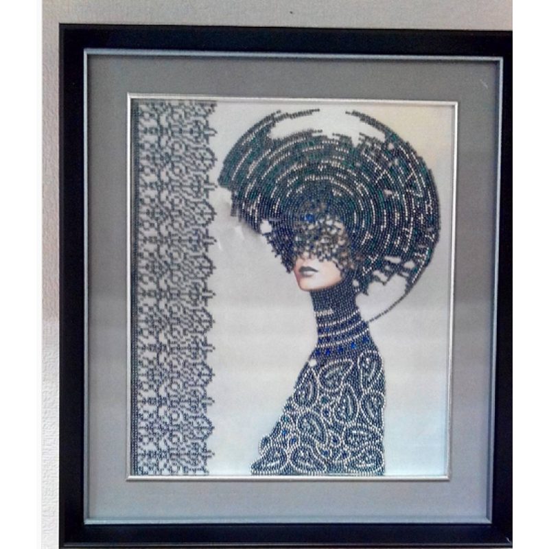 Bead Embroidery Kit on Art Canvas "Morgana"