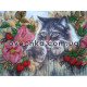 Bead Embroidery Pattern on Art Canvas "Fluffy Robber"