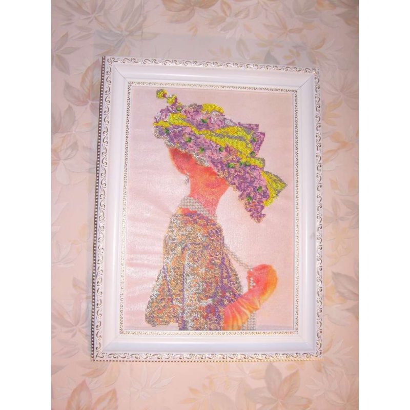 Bead Embroidery Kit on Art Canvas "Elizabeth"