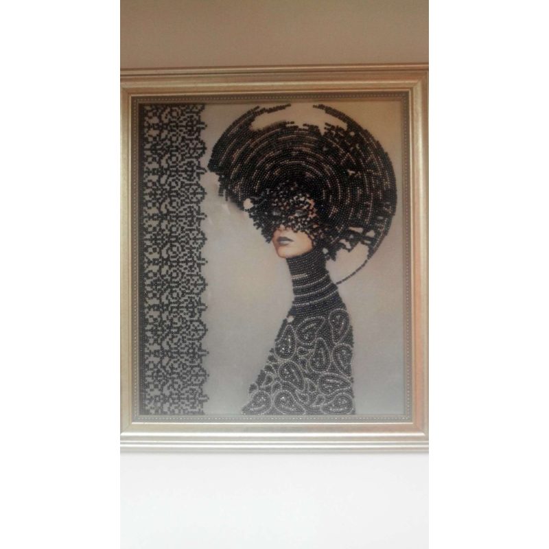 Bead Embroidery Kit on Art Canvas "Morgana"