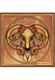 Bead Embroidery Kit on Art Canvas "Aries"