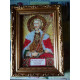 Mini Icon Bead Embroidery Kit on Art Canvas "St. Alexander"
