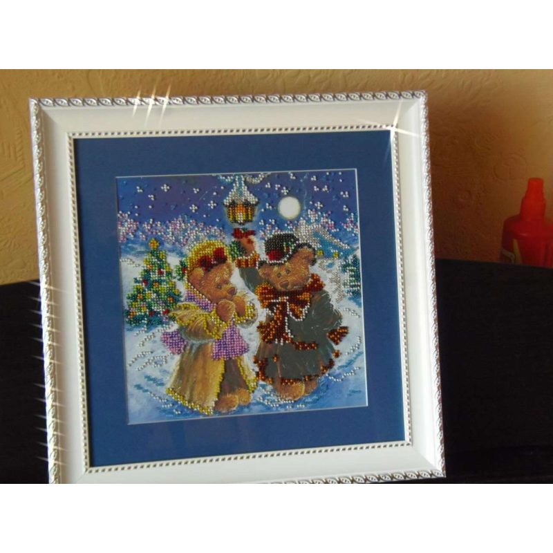 Bead Embroidery Pattern on Art Canvas "Magic Winter"