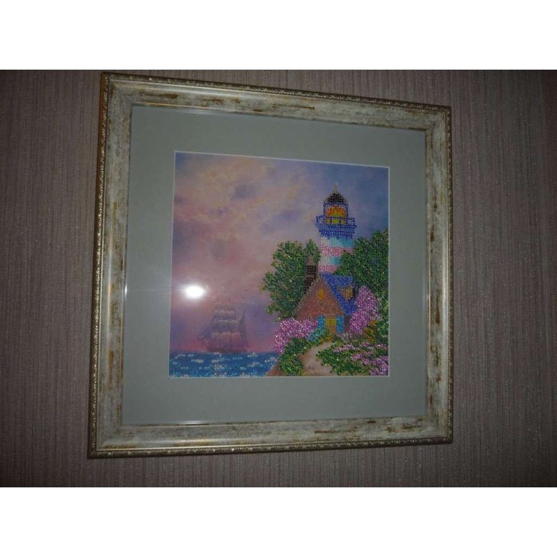 Bead Embroidery Pattern on Art Canvas "Beacon"