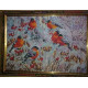 Bead Embroidery Kit on Art Canvas "Bullfinches"