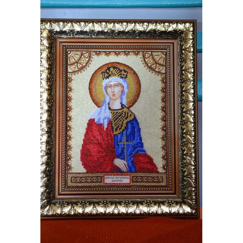 Схема для вишивання бісером на натуральному художньому холсті "Свята Валерія"