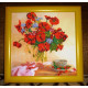 Bead Embroidery Pattern on Art Canvas "Morning Tea"