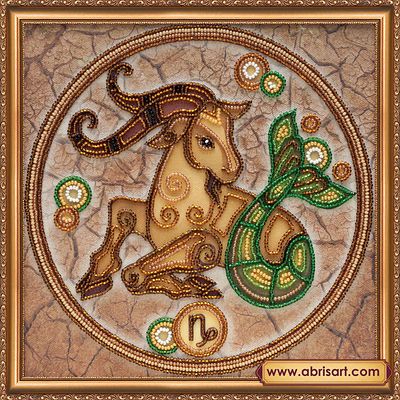 Bead Embroidery Kit on Art Canvas "Capricorn"