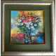 Bead Embroidery Pattern on Art Canvas "Floral Cocktail"