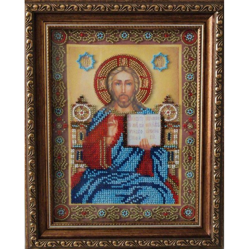 Icon Bead Embroidery Pattern on Art Canvas "Wedding Icon – The Lord God Almighty"