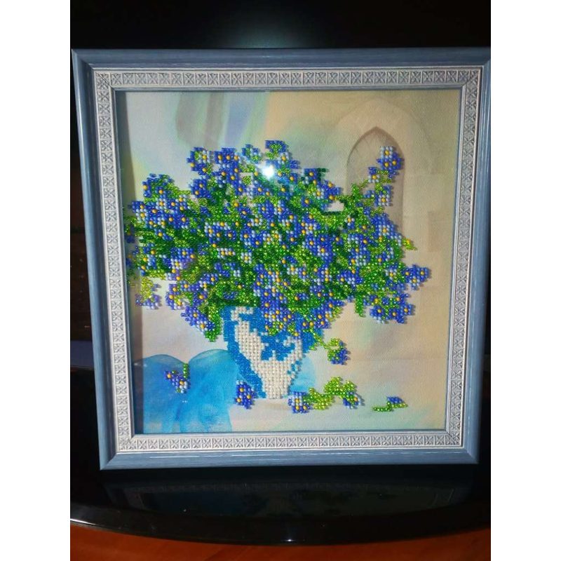 Bead Embroidery Pattern on Art Canvas "Daisy"