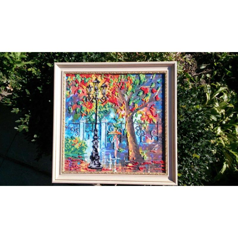 Bead Embroidery Pattern on Art Canvas "Evening Promenade"