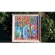 Bead Embroidery Pattern on Art Canvas "Evening Promenade"
