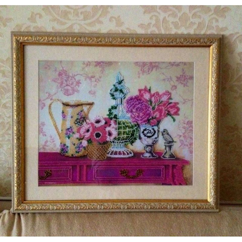Bead Embroidery Kit on Art Canvas "Provence – 2"