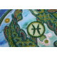 Bead Embroidery Kit on Art Canvas "Pisces"