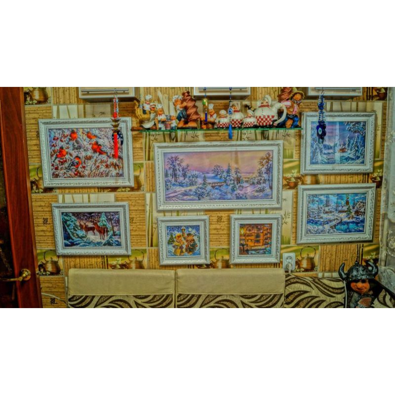 Bead Embroidery Kit on Art Canvas "Bewitched forest"