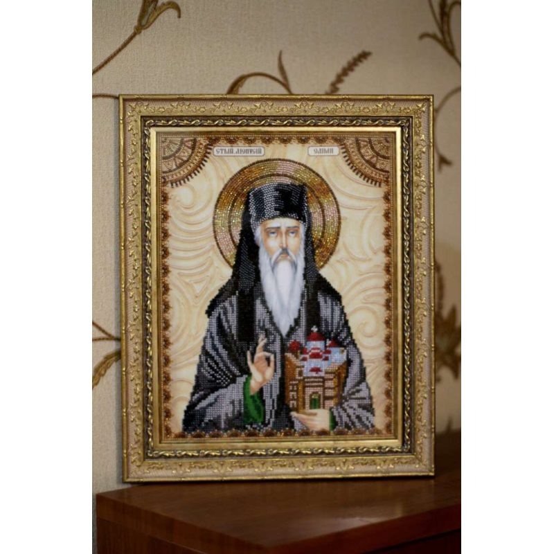 Icon Bead Embroidery Kit on Art Canvas "St. Denis"