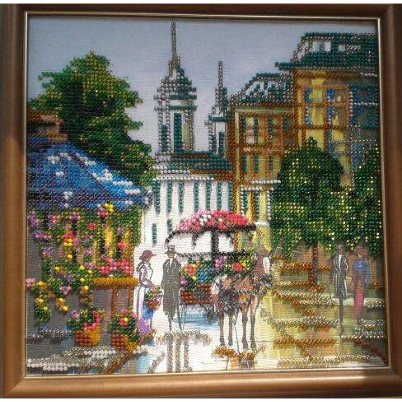 Bead Embroidery Pattern on Art Canvas "The Journey"