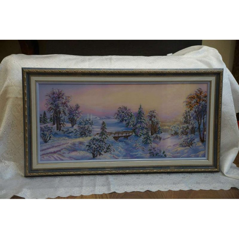 Bead Embroidery Kit on Art Canvas "Bewitched forest"