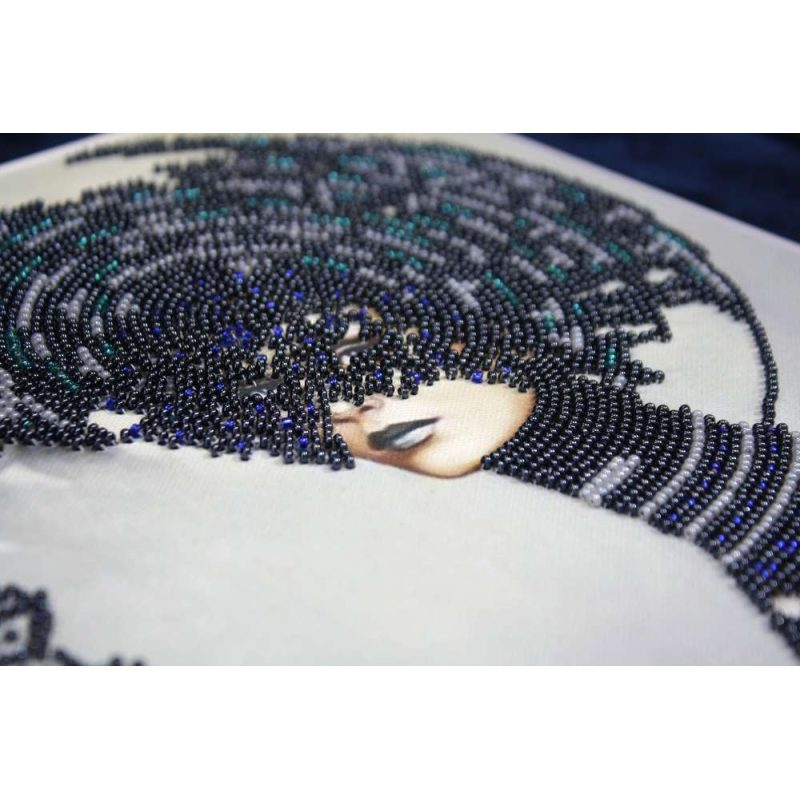 Bead Embroidery Kit on Art Canvas "Morgana"