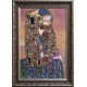 Bead Embroidery Kit on Art Canvas "The kiss"