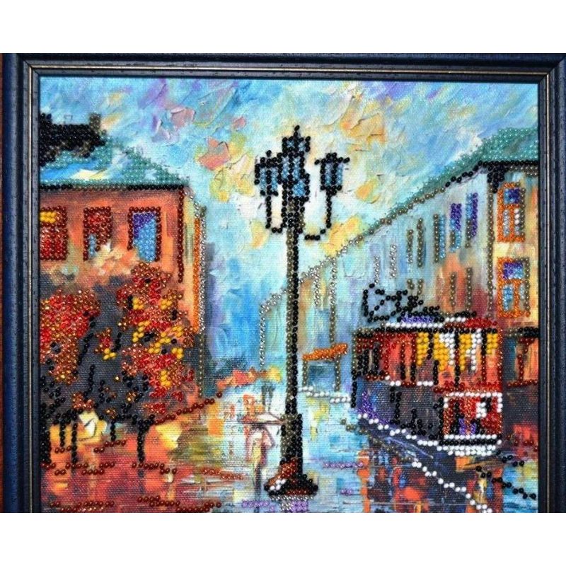 Схема для вишивання бісером на натуральному художньому холсті "Осінній сюжет"