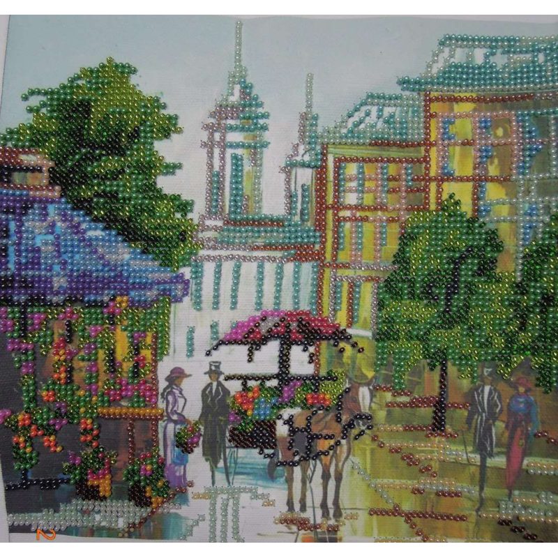 Bead Embroidery Pattern on Art Canvas "The Journey"