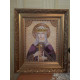 Icon Bead Embroidery Kit on Art Canvas "St. Ludmila"