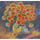 Bead Embroidery Pattern on Art Canvas "Breath of Autumn"